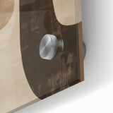 Earthy Abstract Wall Art – Modern Curved Shapes for Dining