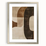 Earthy Abstract Wall Art – Modern Curved Shapes for Dining