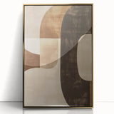 Earthy Abstract Wall Art – Modern Curved Shapes for Dining