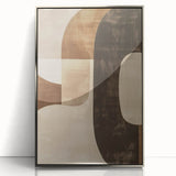 Earthy Abstract Wall Art – Modern Curved Shapes for Dining