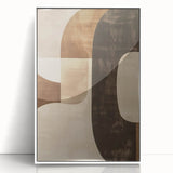 Earthy Abstract Wall Art – Modern Curved Shapes for Dining