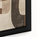 Earthy Abstract Wall Art – Modern Curved Shapes for Dining