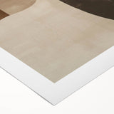 Earthy Abstract Wall Art – Modern Curved Shapes for Dining