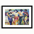 Abstract figurative frame in a sleek black finish, showcasing a minimalist design with a mat, ideal for modern home decor and art displays. The front view highlights its elegant structure, perfect for enhancing artwork presentation.