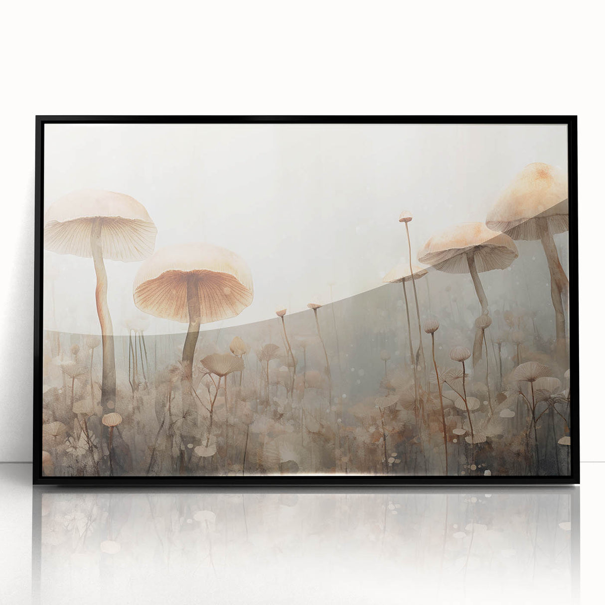 Framed acrylic wall art showcasing vibrant abstract florals in black, perfect for modern home decor. Ideal for adding a stylish touch to living spaces.