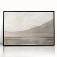 Minimalist Landscape Abstract Art - Soft Beige & Gray Canvas Decor