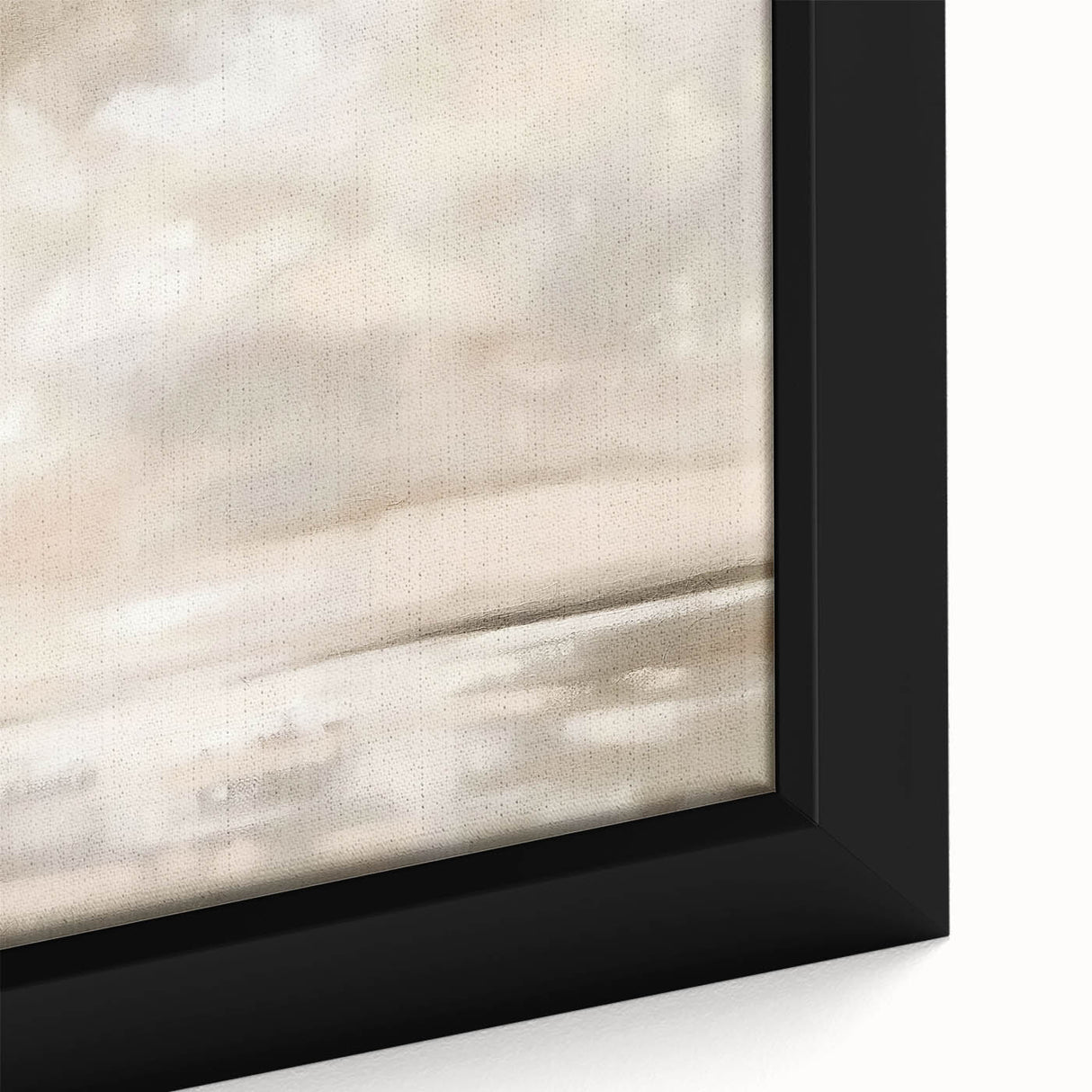 Minimalist Landscape Abstract Art - Soft Beige & Gray Canvas Decor