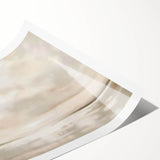 Abstract landscape wall art print showcasing vibrant colors and fluid shapes, ideal for modern home decor. The rolled print is elegantly packaged for easy display.