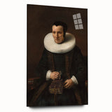 Elegant Baroque Portrait of a Woman with Book - Classic Art Print