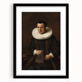 Elegant Baroque Portrait of a Woman with Book - Classic Art Print