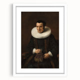 Elegant Baroque Portrait of a Woman with Book - Classic Art Print