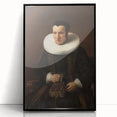 Elegant Baroque Portrait of a Woman with Book - Classic Art Print