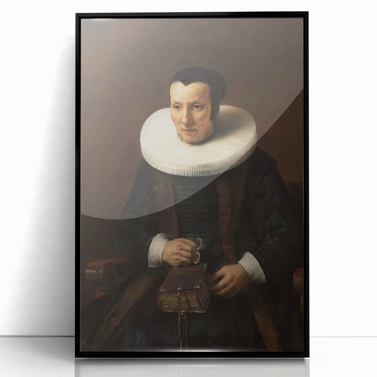 Elegant Baroque Portrait of a Woman with Book - Classic Art Print