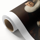 Elegant Baroque Portrait of a Woman with Book - Classic Art Print