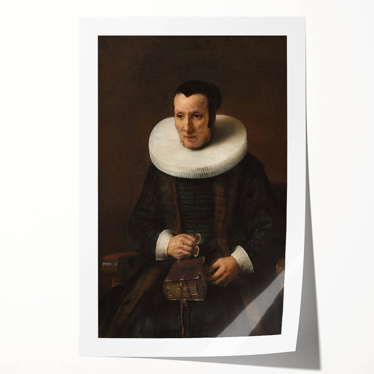 Elegant Baroque Portrait of a Woman with Book - Classic Art Print