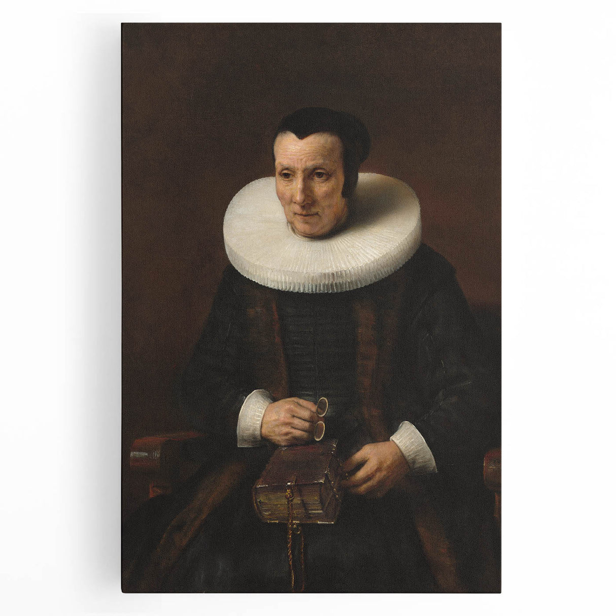 Elegant Baroque Portrait of a Woman with Book - Classic Art Print