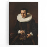 Elegant Baroque Portrait of a Woman with Book - Classic Art Print