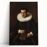 Elegant Baroque Portrait of a Woman with Book - Classic Art Print