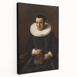Elegant Baroque Portrait of a Woman with Book - Classic Art Print