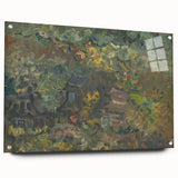 Expressionist Forest Scene - Vibrant Little Houses Wall Art