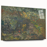 Expressionist Forest Scene - Vibrant Little Houses Wall Art
