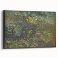 Expressionist Forest Scene - Vibrant Little Houses Wall Art