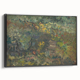Expressionist Forest Scene - Vibrant Little Houses Wall Art