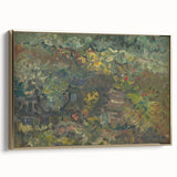 Expressionist Forest Scene - Vibrant Little Houses Wall Art