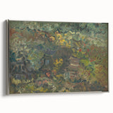 Expressionist Forest Scene - Vibrant Little Houses Wall Art