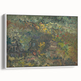 Expressionist Forest Scene - Vibrant Little Houses Wall Art