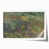 Expressionist Forest Scene - Vibrant Little Houses Wall Art