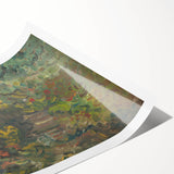 Expressionist Forest Scene - Vibrant Little Houses Wall Art