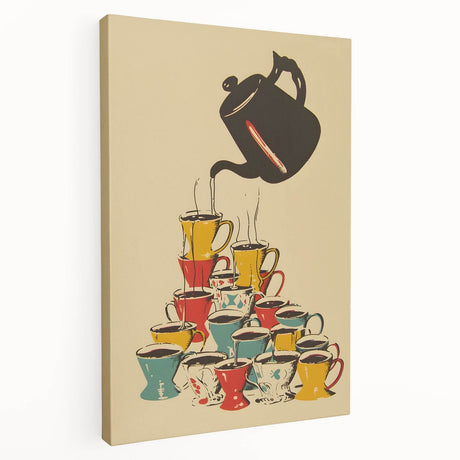 Large stretched canvas featuring a vibrant citrus fruit design, ideal for kitchen wall art.