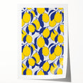 Extra large wall art featuring an array of fruits in vibrant colors on a rolled print, ideal for dining room decor.