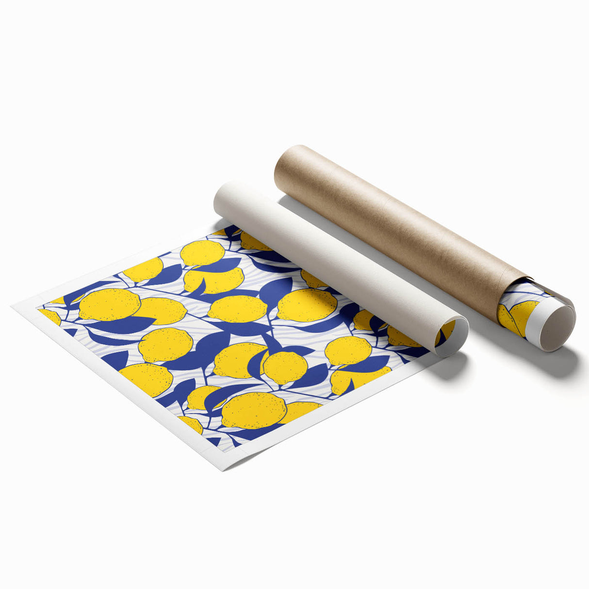 Extra large rolled print featuring a vibrant display of assorted fruits.