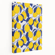 A large canvas print featuring a colorful array of assorted fruits, ideal for kitchen wall art.