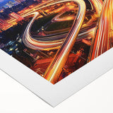 Landscape bridge artwork printed on rolled canvas, showcasing vibrant colors and intricate details, ideal for home decor or art collectors. Packaged securely in a tube for easy transport and display.