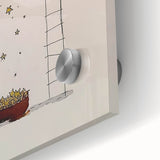 Whimsical Boys Room Wall Art – Child Catching Stars with Teddy Bear