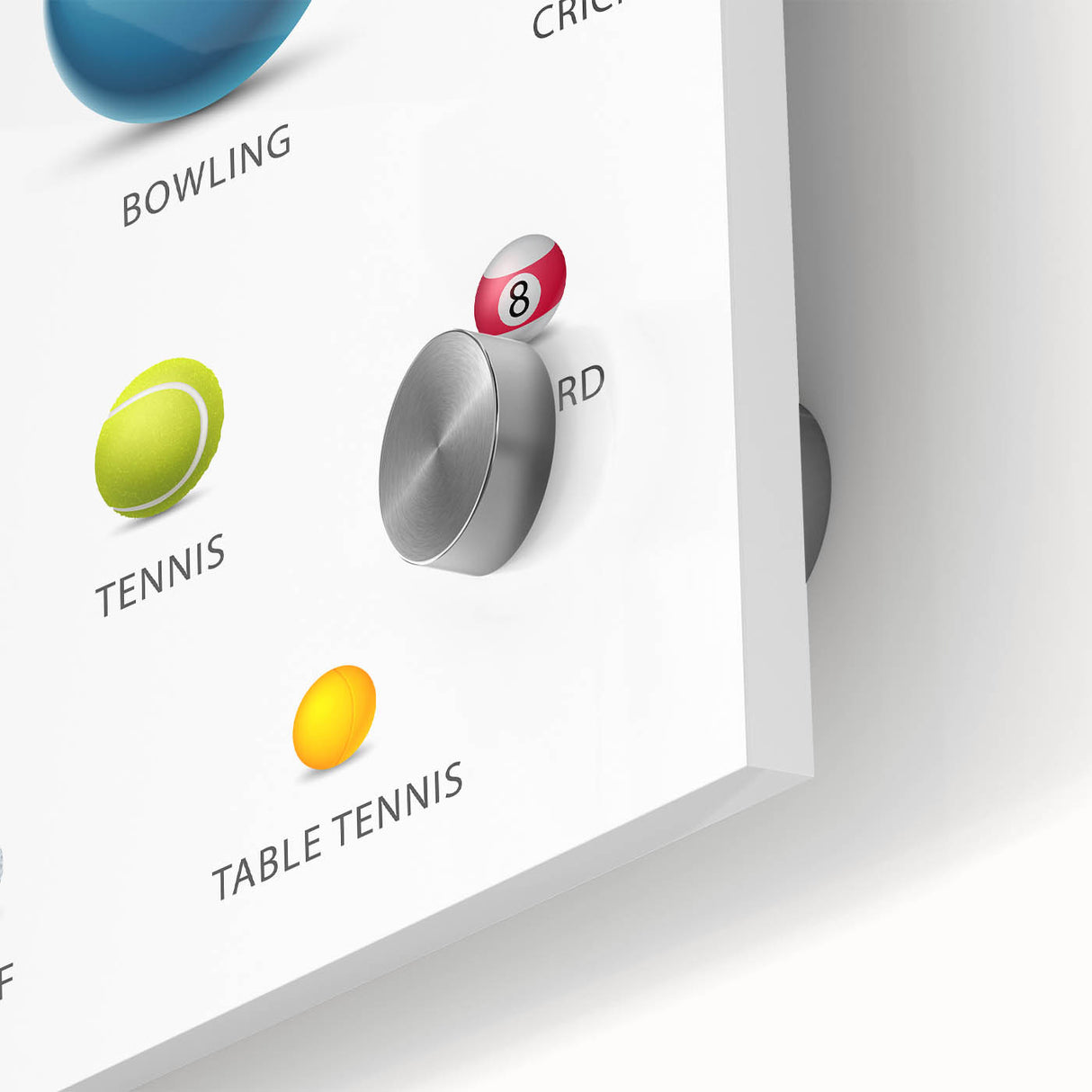 Sports Balls Educational Wall Art - Kids' Learning Poster