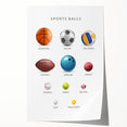 Sports Balls Educational Wall Art - Kids' Learning Poster