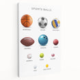 Sports Balls Educational Wall Art - Kids' Learning Poster