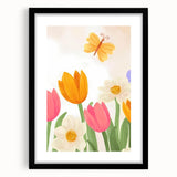 Floral Butterfly Nursery Art for Kids – Children's Wall Decor