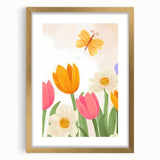 Floral Butterfly Nursery Art for Kids – Children's Wall Decor