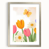 Floral Butterfly Nursery Art for Kids – Children's Wall Decor