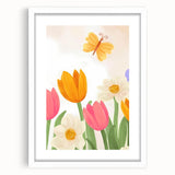 Floral Butterfly Nursery Art for Kids – Children's Wall Decor