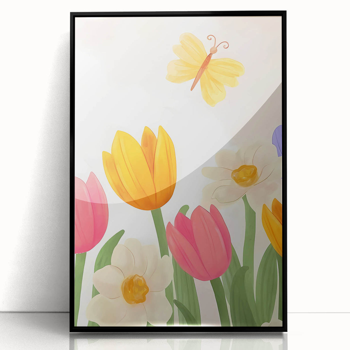 Floral Butterfly Nursery Art for Kids – Children's Wall Decor