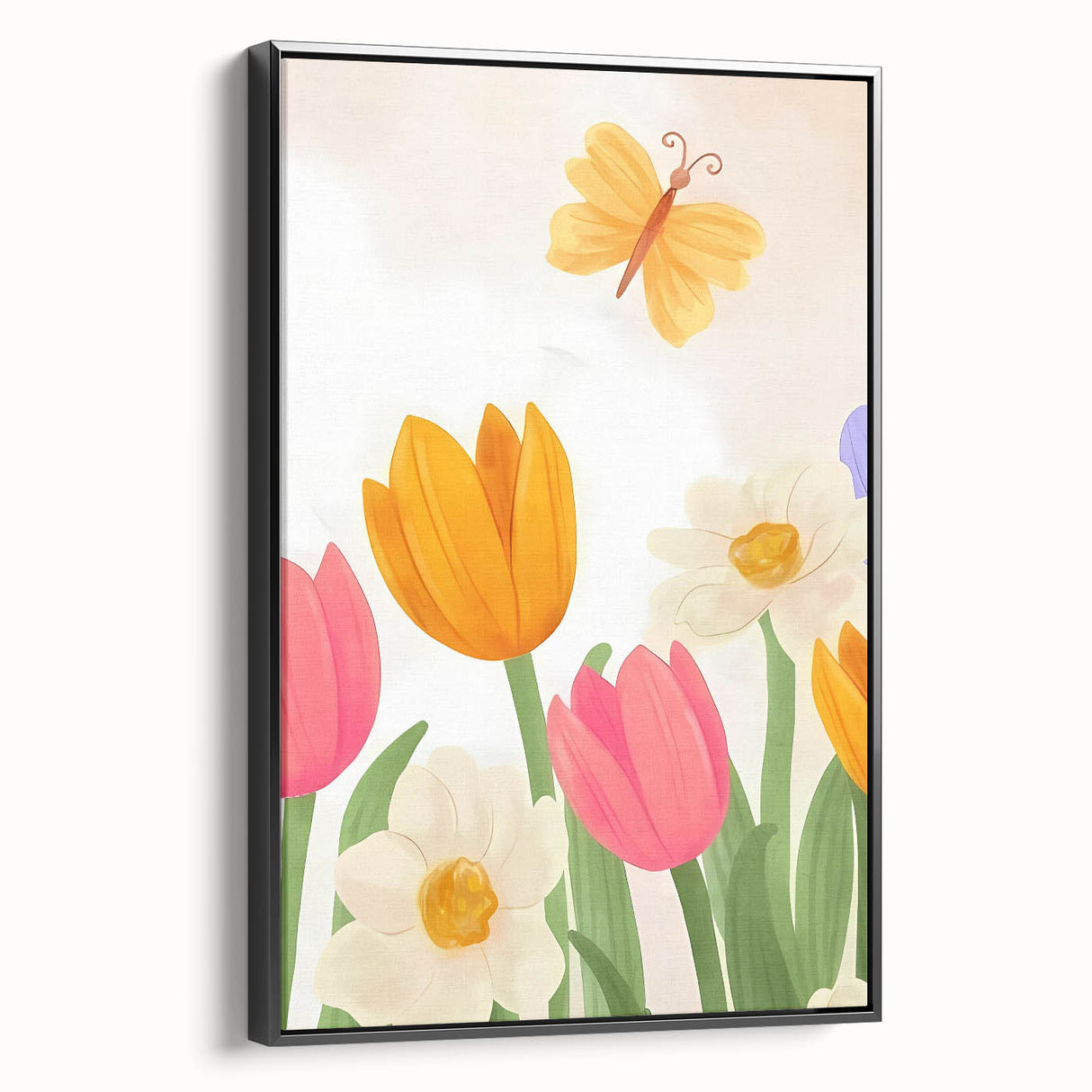 Floral Butterfly Nursery Art for Kids – Children's Wall Decor