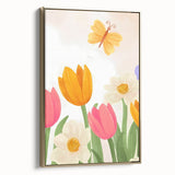 Floral Butterfly Nursery Art for Kids – Children's Wall Decor