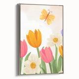 Floral Butterfly Nursery Art for Kids – Children's Wall Decor