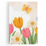 Floral Butterfly Nursery Art for Kids – Children's Wall Decor